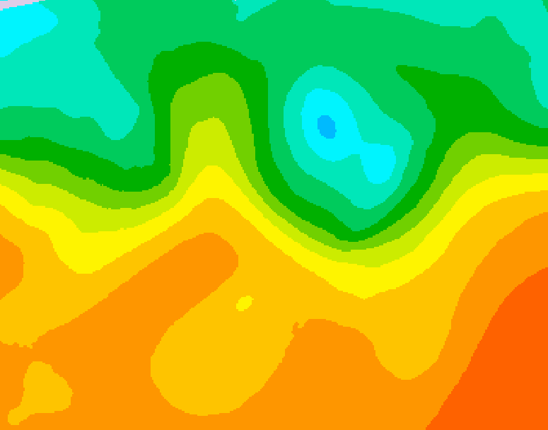 GDPS 500 millibar geopotential height 072 hour forecast chart for Canada based on 2025/09/15 1200Z data