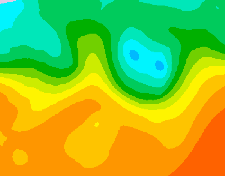 GDPS 500 millibar geopotential height 078 hour forecast chart for Canada based on 2025/09/15 1200Z data