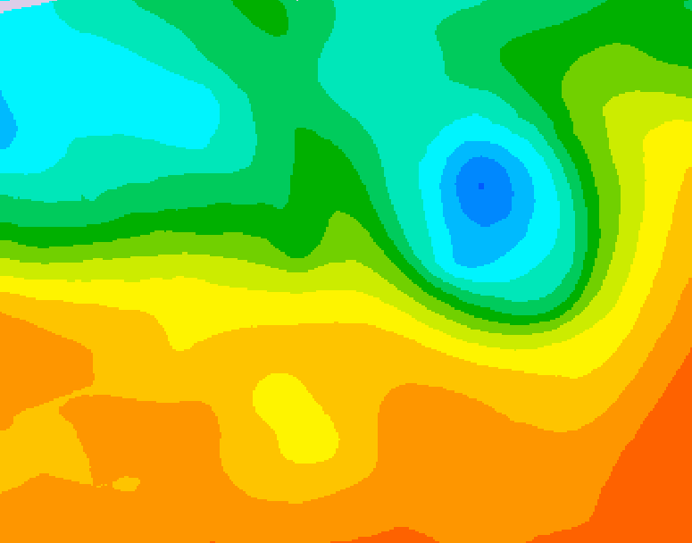 GDPS 500 millibar geopotential height 102 hour forecast chart for Canada based on 2025/09/15 1200Z data