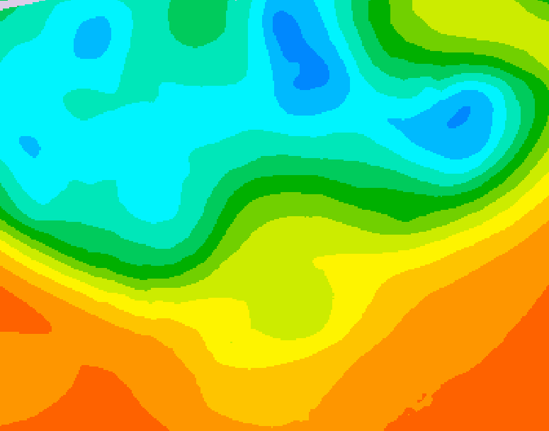 GDPS 500 millibar geopotential height 150 hour forecast chart for Canada based on 2025/09/15 1200Z data