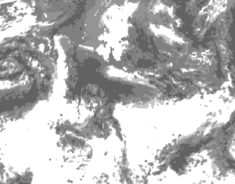 GDPS total cloud 024 hour forecast chart for Canada based on 2025/09/15 0000Z data