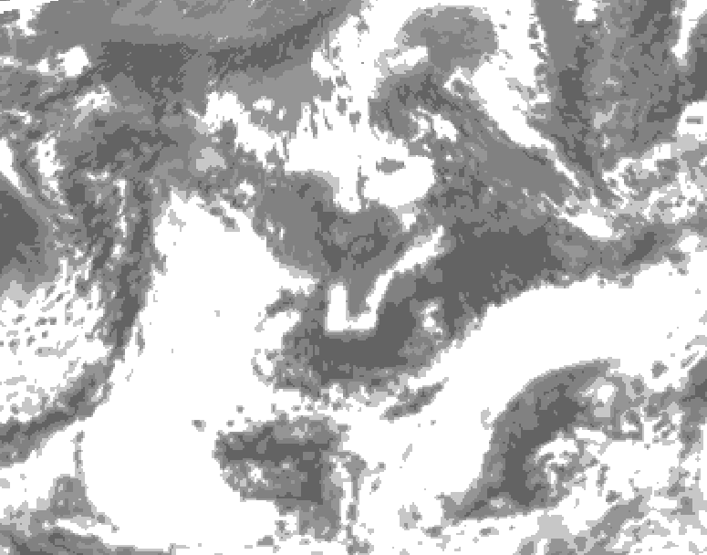 GDPS total cloud 066 hour forecast chart for Canada based on 2025/09/15 0000Z data