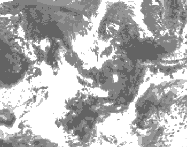 GDPS total cloud 084 hour forecast chart for Canada based on 2025/09/15 0000Z data