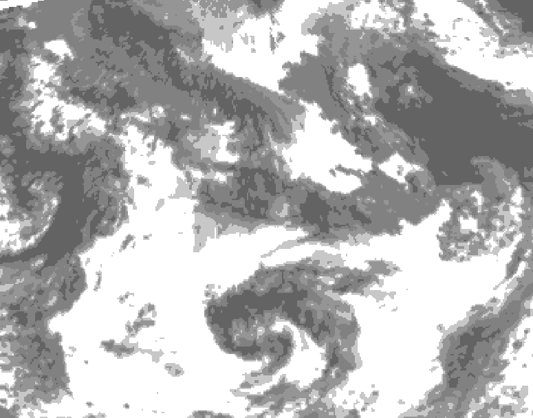 GDPS total cloud 138 hour forecast chart for Canada based on 2025/09/15 0000Z data