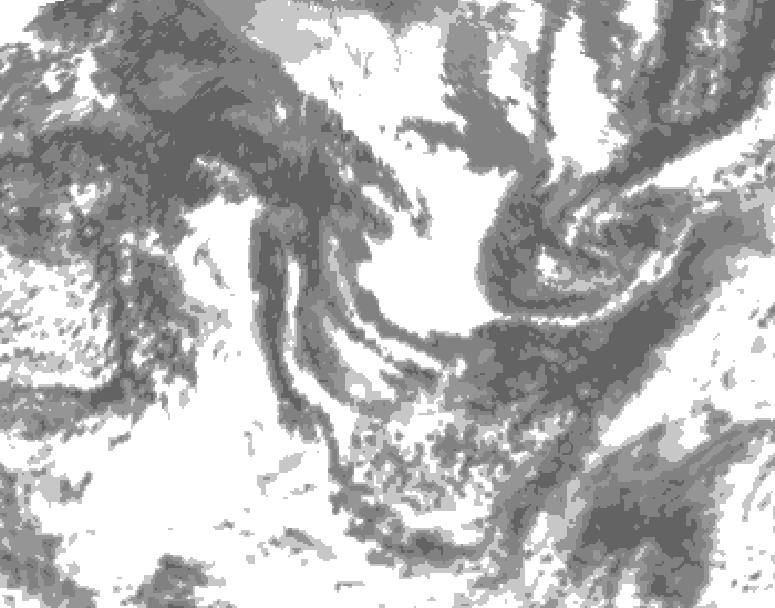 GDPS total cloud 186 hour forecast chart for Canada based on 2025/09/15 0000Z data