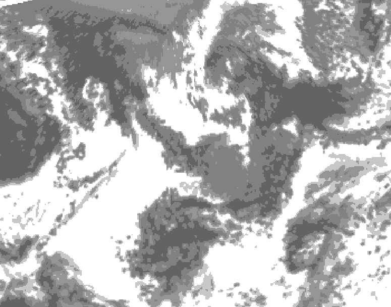 GDPS total cloud 072 hour forecast chart for Canada based on 2025/09/15 1200Z data