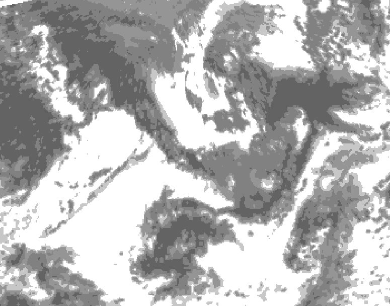 GDPS total cloud 078 hour forecast chart for Canada based on 2025/09/15 1200Z data