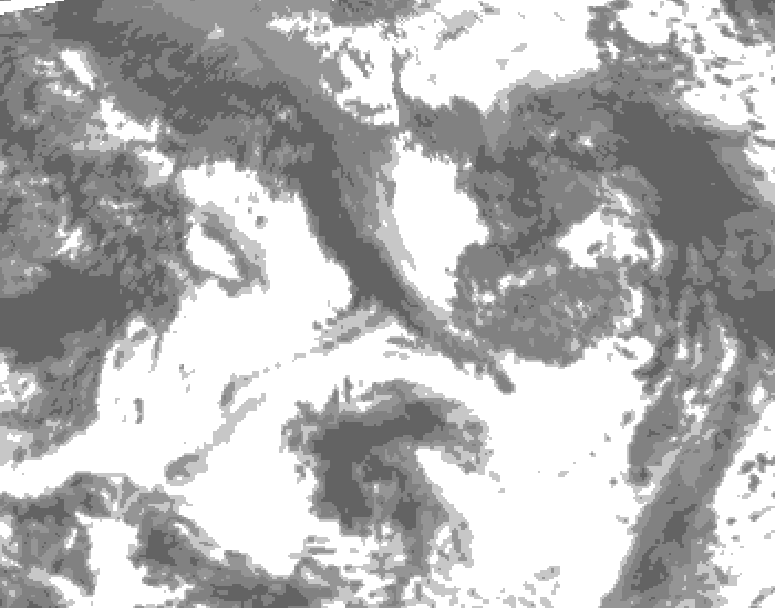 GDPS total cloud 102 hour forecast chart for Canada based on 2025/09/15 1200Z data