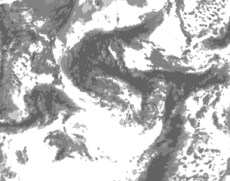 GDPS total cloud 222 hour forecast chart for Canada based on 2025/09/15 1200Z data
