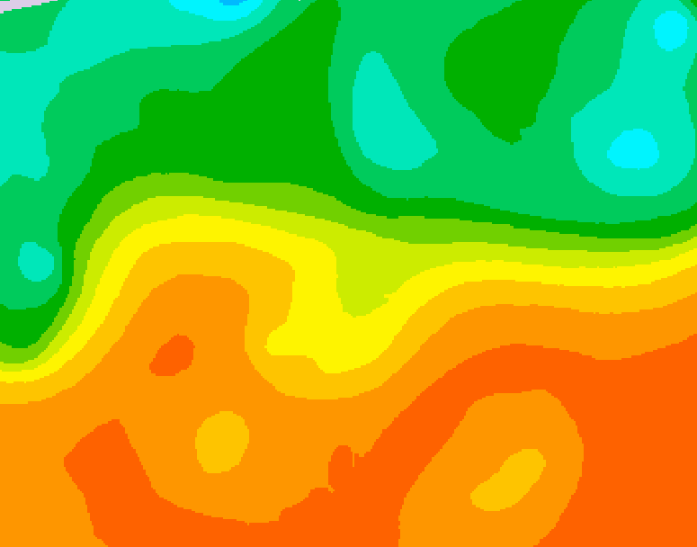 GDPS 500 millibar geopotential height 024 hour forecast chart for Canada based on 2025/09/16 0000Z data