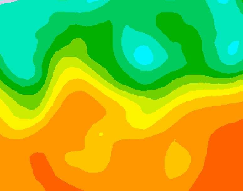 GDPS 500 millibar geopotential height 042 hour forecast chart for Canada based on 2025/09/16 0000Z data