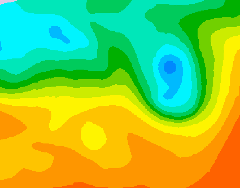 GDPS 500 millibar geopotential height 090 hour forecast chart for Canada based on 2025/09/16 0000Z data