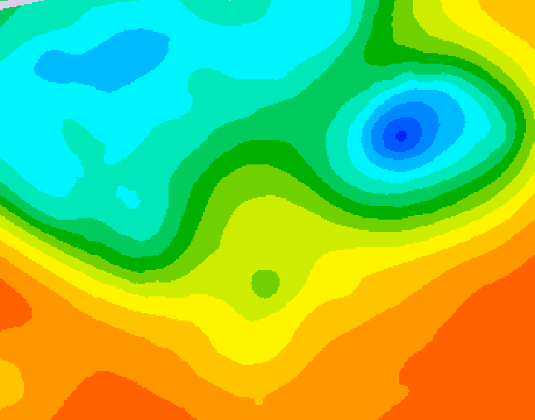 GDPS 500 millibar geopotential height 138 hour forecast chart for Canada based on 2025/09/16 0000Z data