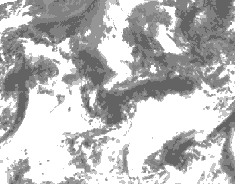 GDPS total cloud 024 hour forecast chart for Canada based on 2025/09/16 0000Z data