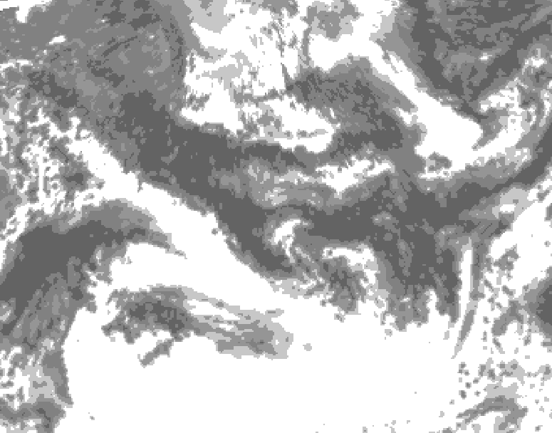 GDPS total cloud 210 hour forecast chart for Canada based on 2025/09/16 0000Z data