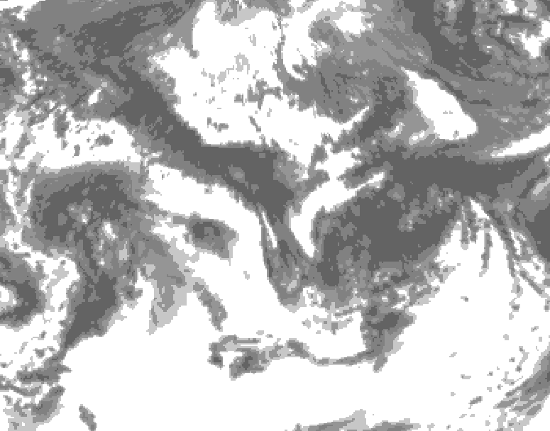 GDPS total cloud 234 hour forecast chart for Canada based on 2025/09/16 0000Z data