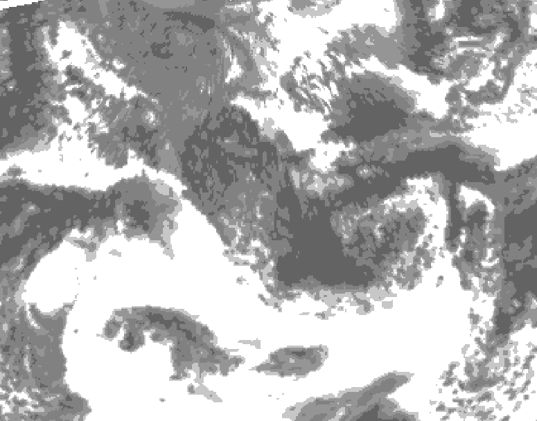 GDPS total cloud 222 hour forecast chart for Canada based on 2025/09/16 1200Z data