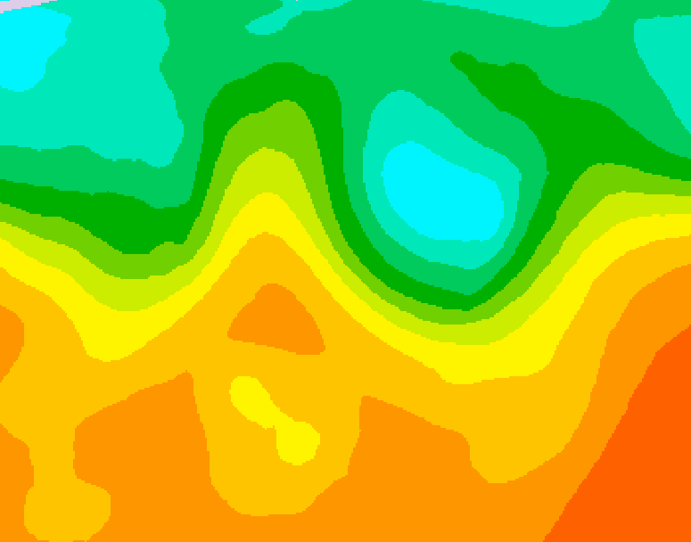 GDPS 500 millibar geopotential height 036 hour forecast chart for Canada based on 2025/09/17 0000Z data
