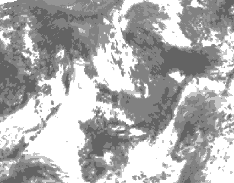 GDPS total cloud 036 hour forecast chart for Canada based on 2025/09/17 0000Z data