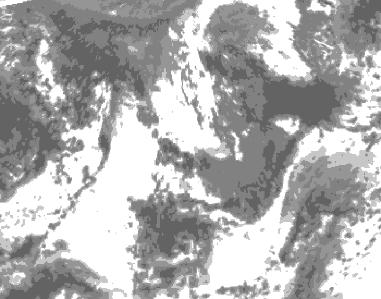 GDPS total cloud 024 hour forecast chart for Canada based on 2025/09/17 1200Z data