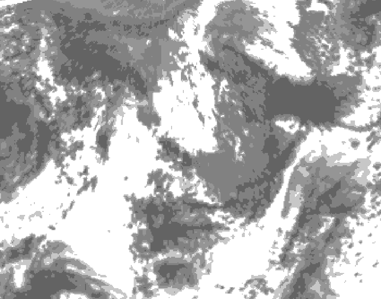 GDPS total cloud 012 hour forecast chart for Canada based on 2025/09/18 0000Z data