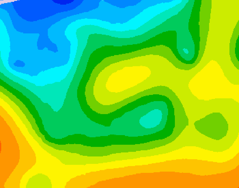 GDPS 500 millibar geopotential height 240 hour forecast chart for Canada based on 2025/10/09 0000Z data
