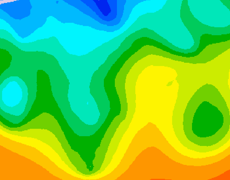GDPS 500 millibar geopotential height 234 hour forecast chart for Canada based on 2025/10/10 0000Z data