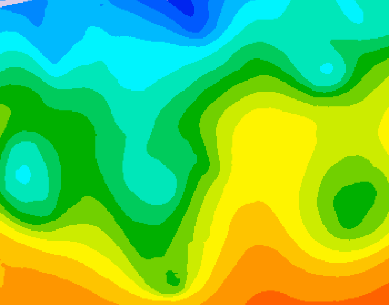 GDPS 500 millibar geopotential height 240 hour forecast chart for Canada based on 2025/10/10 0000Z data
