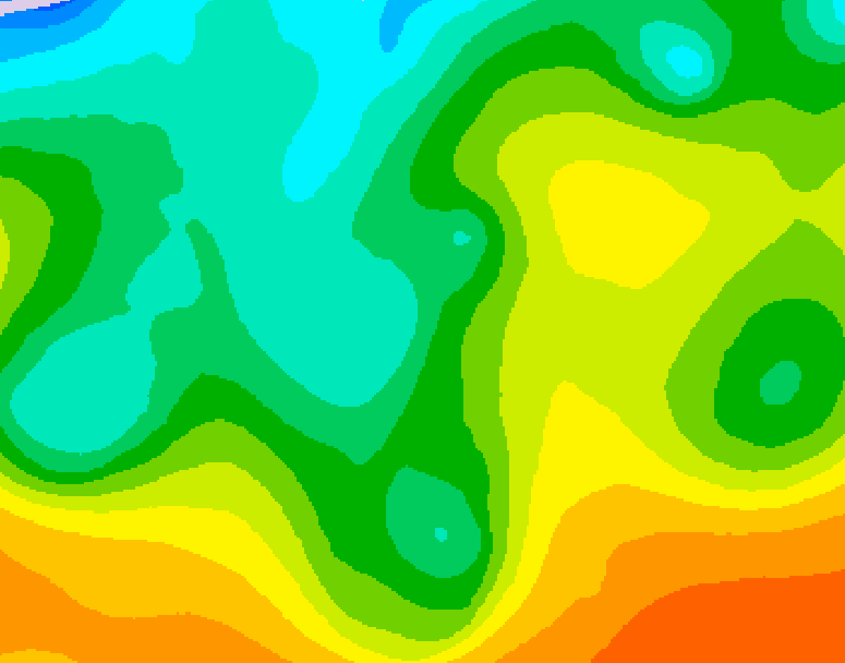GDPS 500 millibar geopotential height 228 hour forecast chart for Canada based on 2025/10/10 1200Z data