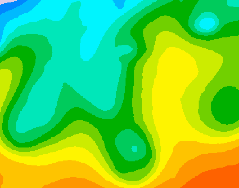 GDPS 500 millibar geopotential height 240 hour forecast chart for Canada based on 2025/10/10 1200Z data