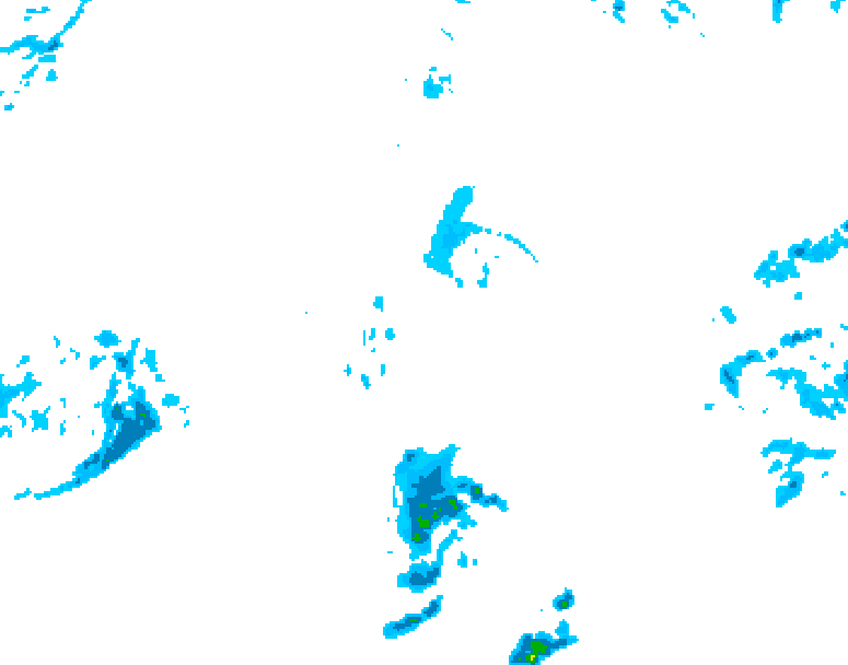 GDPS precipitation 222 hour forecast chart for Canada based on 2025/10/10 1200Z data