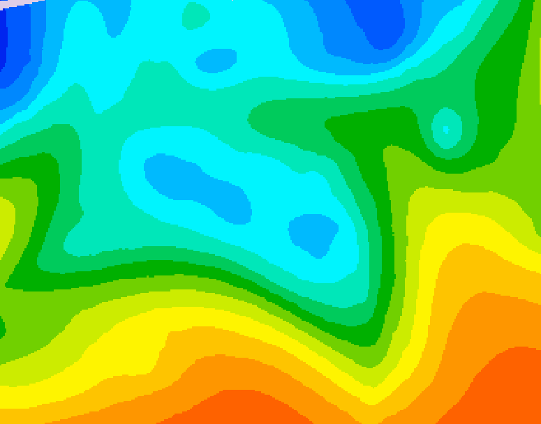 GDPS 500 millibar geopotential height 216 hour forecast chart for Canada based on 2025/10/11 0000Z data