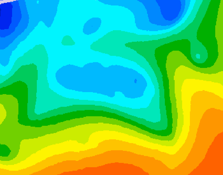 GDPS 500 millibar geopotential height 228 hour forecast chart for Canada based on 2025/10/11 0000Z data