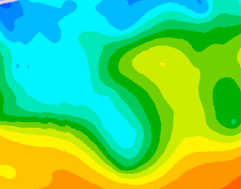GDPS 500 millibar geopotential height 180 hour forecast chart for Canada based on 2025/10/11 1200Z data