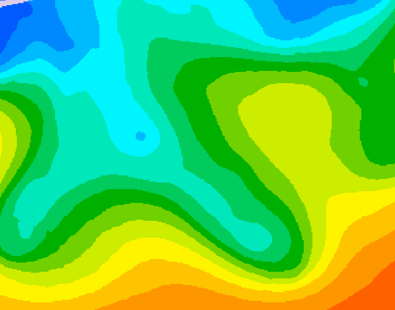 GDPS 500 millibar geopotential height 204 hour forecast chart for Canada based on 2025/10/11 1200Z data