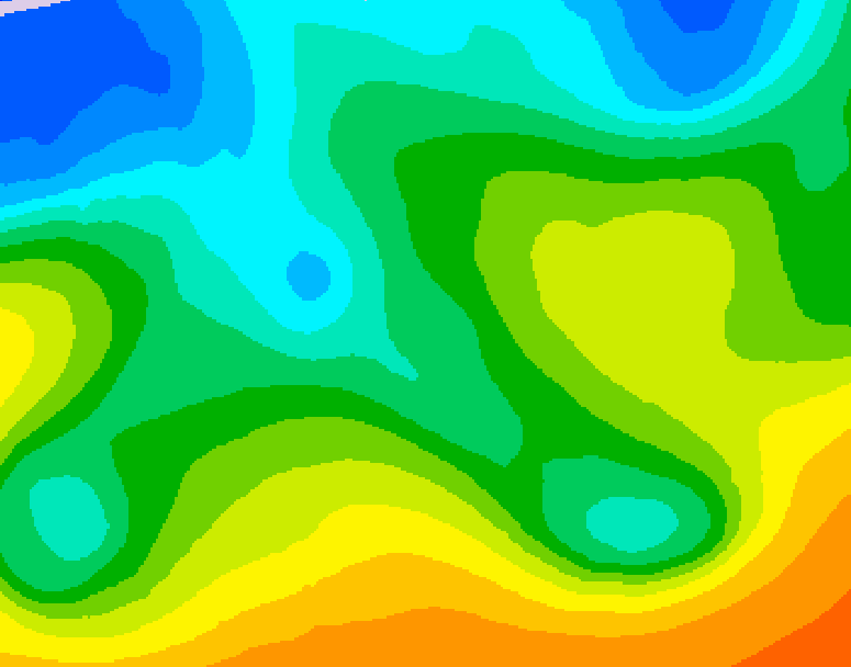 GDPS 500 millibar geopotential height 216 hour forecast chart for Canada based on 2025/10/11 1200Z data