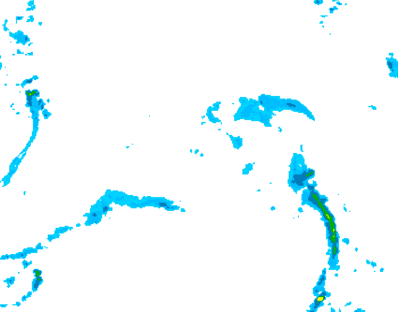 GDPS precipitation 234 hour forecast chart for Canada based on 2025/10/11 0000Z data