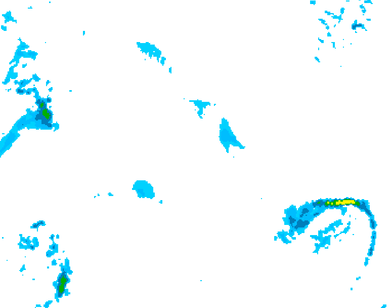 GDPS precipitation 228 hour forecast chart for Canada based on 2025/10/11 1200Z data