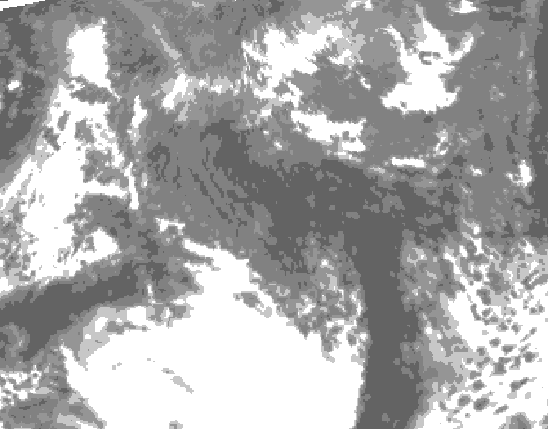 GDPS total cloud 210 hour forecast chart for Canada based on 2025/10/11 0000Z data