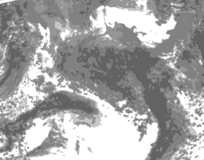 GDPS total cloud 228 hour forecast chart for Canada based on 2025/10/11 0000Z data