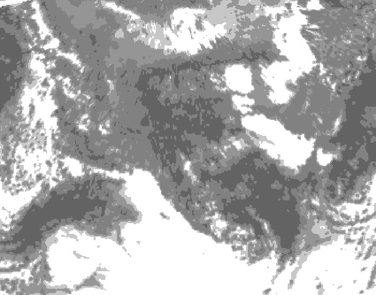 GDPS total cloud 198 hour forecast chart for Canada based on 2025/10/11 1200Z data