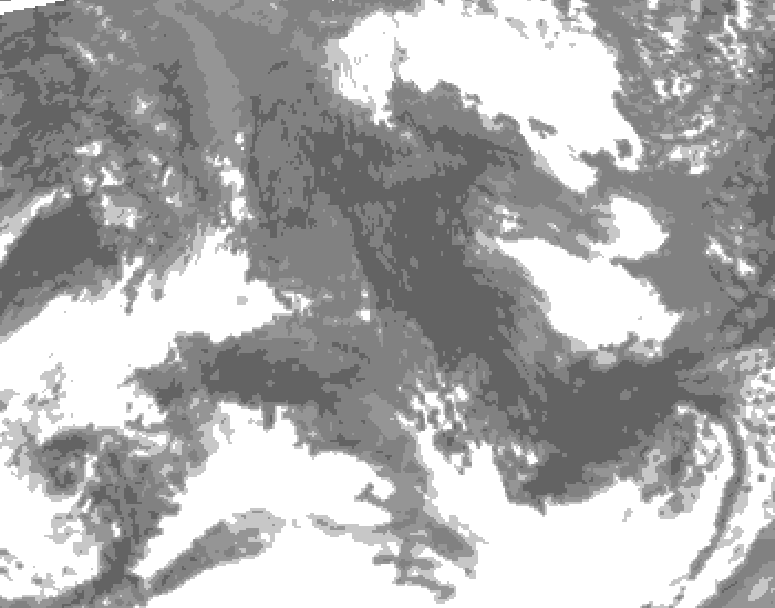GDPS total cloud 228 hour forecast chart for Canada based on 2025/10/11 1200Z data