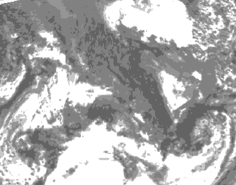 GDPS total cloud 240 hour forecast chart for Canada based on 2025/10/11 1200Z data