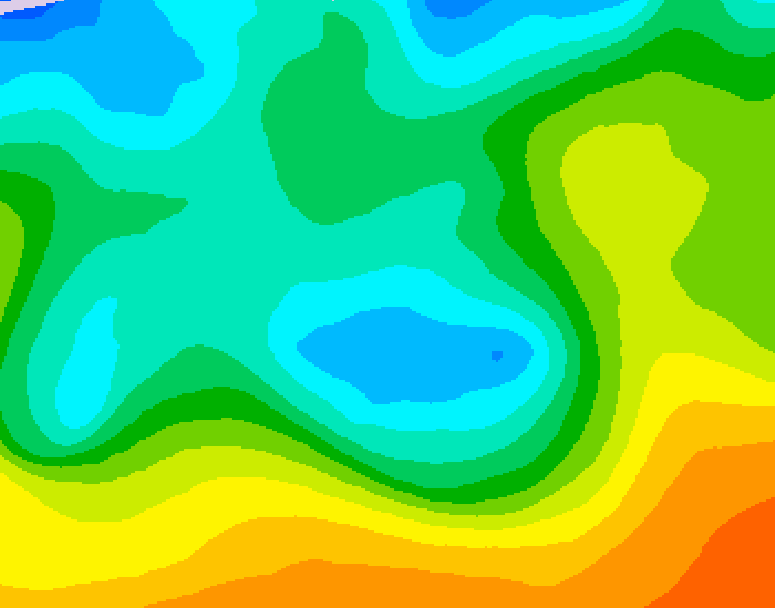 GDPS 500 millibar geopotential height 186 hour forecast chart for Canada based on 2025/10/12 0000Z data
