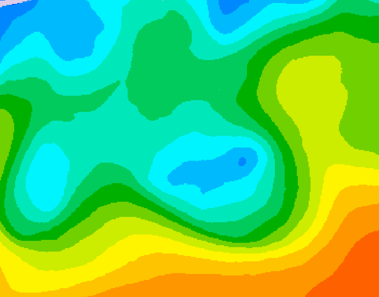 GDPS 500 millibar geopotential height 192 hour forecast chart for Canada based on 2025/10/12 0000Z data