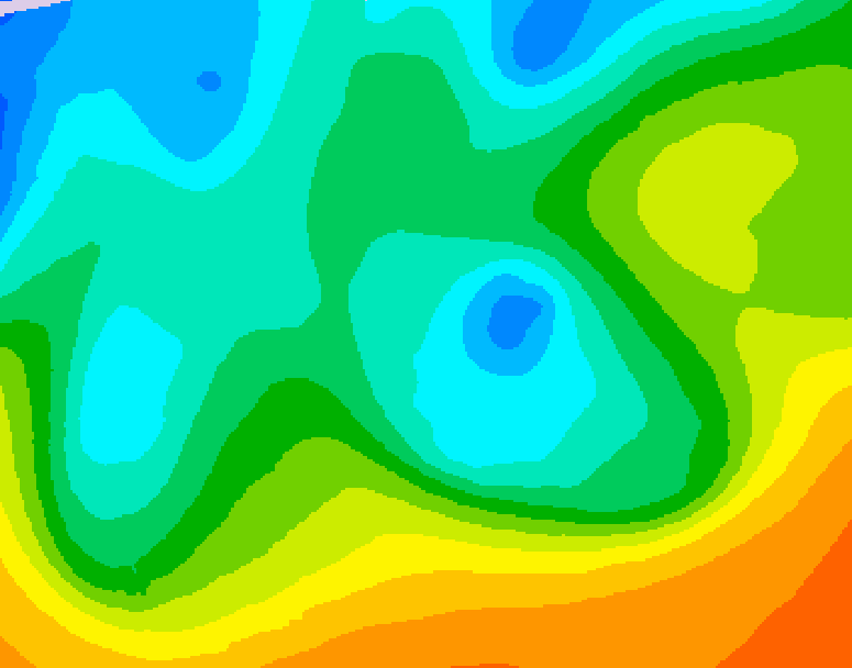 GDPS 500 millibar geopotential height 204 hour forecast chart for Canada based on 2025/10/12 0000Z data