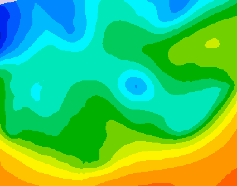 GDPS 500 millibar geopotential height 228 hour forecast chart for Canada based on 2025/10/12 0000Z data