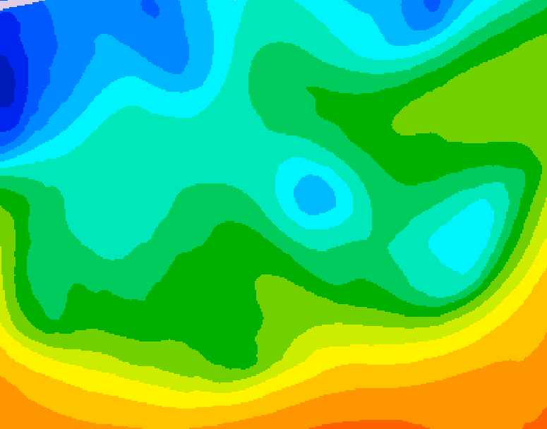 GDPS 500 millibar geopotential height 234 hour forecast chart for Canada based on 2025/10/12 0000Z data