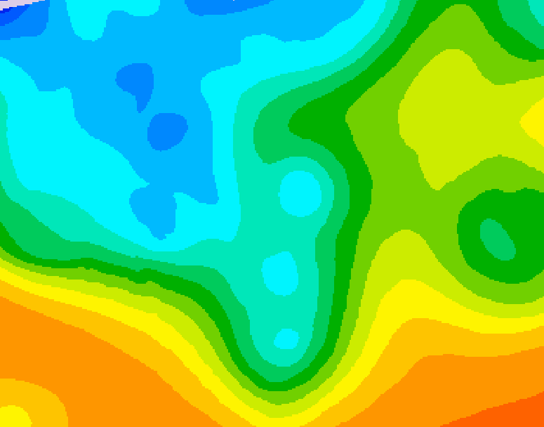 GDPS 500 millibar geopotential height 156 hour forecast chart for Canada based on 2025/10/12 1200Z data