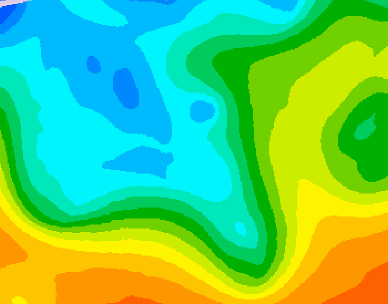 GDPS 500 millibar geopotential height 174 hour forecast chart for Canada based on 2025/10/12 1200Z data
